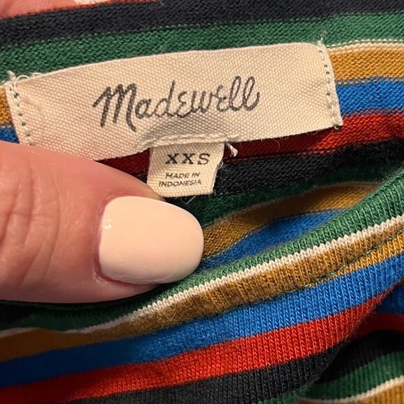 Madewell Luxe Crop Tee in Mathis Stripe XXS - Picture 7 of 10
